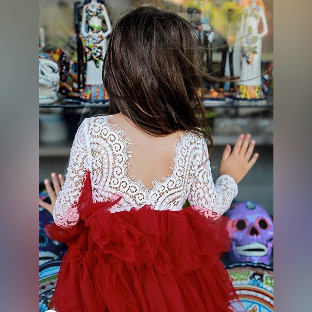 Toddler Backless Lace Dress